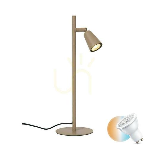 Prüfen Tischleuchte Lucide Tiana Beige Metall GU10 65501/01/41