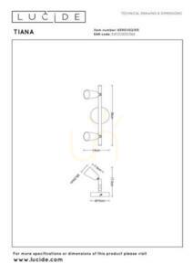 Wandleuchte Lucide TIANA, champagnerfarben und schwarz, Metall, 2×GU10, 65901/02/05 small 5