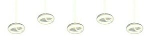LED-Pendelleuchte TRIO TARSIA 337810531, mattweiß, 5-flammig, 4000 K, 161,5 cm small 2