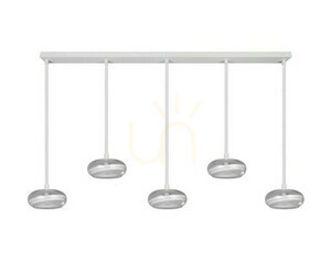 LED-Pendelleuchte TRIO TARSIA 337810531, mattweiß, 5-flammig, 4000 K, 161,5 cm small 4