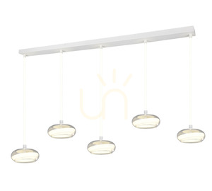 LED-Pendelleuchte TRIO TARSIA 337810531, mattweiß, 5-flammig, 4000 K, 161,5 cm small 6