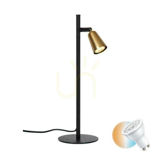 Prüfen Tischleuchte Lucide TIANA beige schwarz Metall modern 65501/01/05