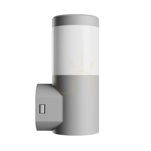 Prüfen Außenwandleuchte Stella Column Wall GU10 6W CCT 230V 270 St IP44 Ik08 100 X130 X245mm Grau Runde Fassade.