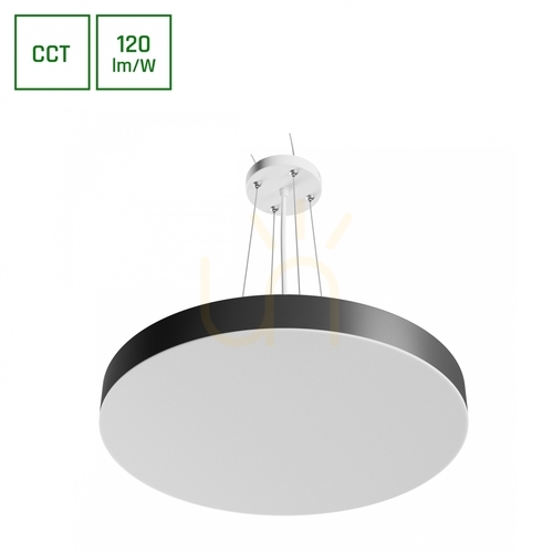 Prüfen Plafond Nymphea Optima Schwarz 36W CCT 230V 120 St IP20 Fi400 X50mm Weiß Schwarz Rund.
