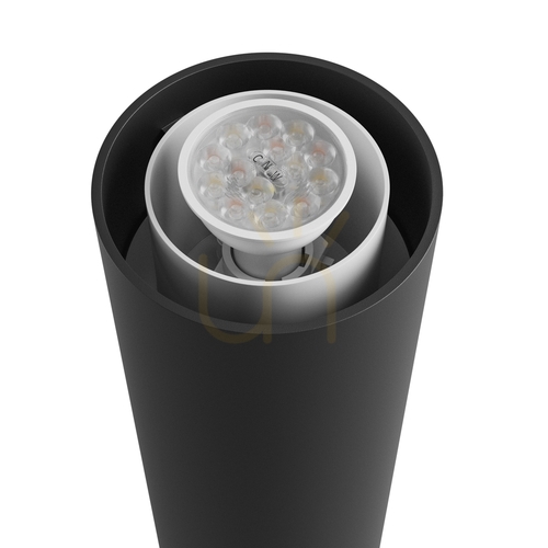 Prüfen Stella Column GU10 6W CCT 230V 270 St IP44 Outdoor Standing Lamp Ik08 175 X722mm Schwarz Rund.