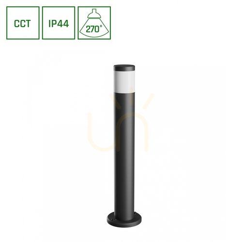 Prüfen Stella Column GU10 6W CCT 230V 270 St IP44 Outdoor Standing Lamp Ik08 175 X722mm Schwarz Rund.