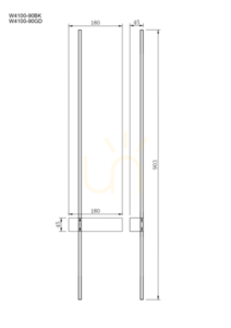 Wandleuchte ARCO W4100-90BK-II Schwarz 1xLED small 1