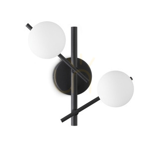 Wandleuchte Ideallux Atlas 365077 schwarz rund 2-flammig Ø30 cm G9 0 Wandleuchte Ideallux Atlas 365077 schwarz rund 2-flammig Ø30 cm G9 small 0