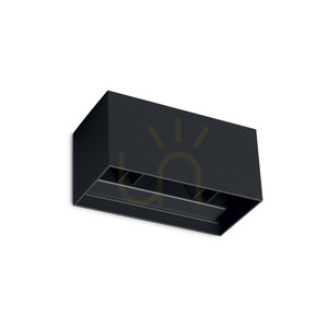Außenwandleuchte Ideallux ATOM anthrazit rund Ø20 cm LED 4000K IP54 366906 small 0