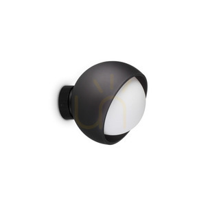 Wandleuchte Ideallux Bloom schwarz Glas Ø17 cm E27 366562 small 0