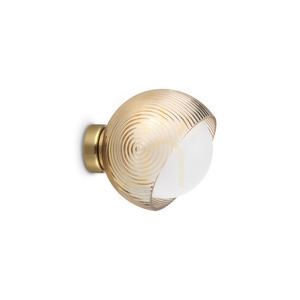 Wandleuchte Ideallux BLOOM Messing Glas E27 Ø17 cm 366555 small 0