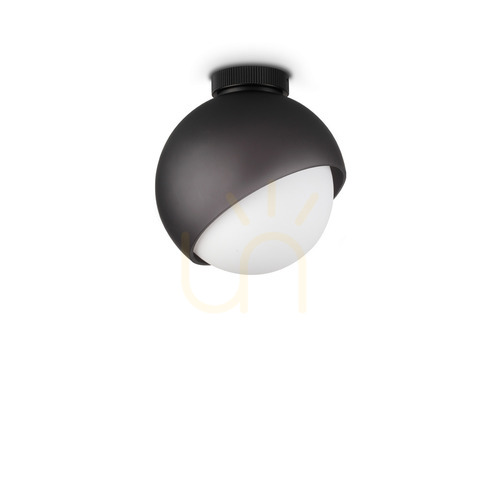 Prüfen Plafond Ideallux Bloom schwarz Ø22 cm E27 366586