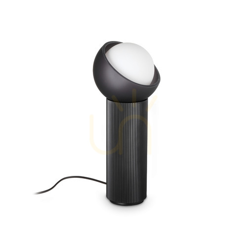 Prüfen Tischlampe Ideallux Bloom schwarz Glas Metall Ø11,5 cm 352848