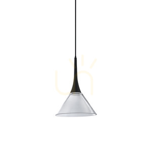 Pendelleuchte Ideallux Cocktail transparent Glas Ø15 cm LED 7W schwarz 353647 small 0