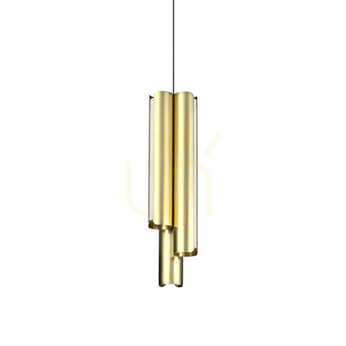 Prüfen Pendelleuchte Ideallux Dorica 3-flammig LED 27W Messing 366494