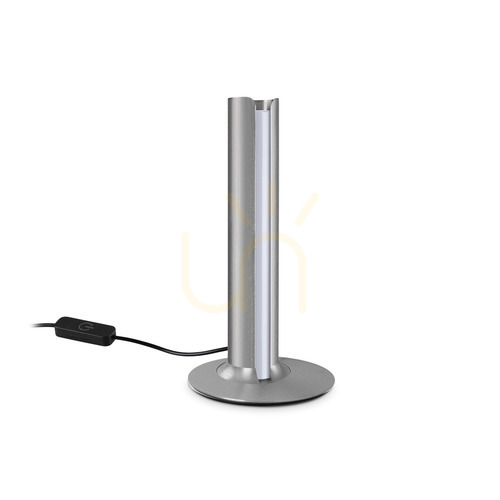 Prüfen Tischlampe Ideallux DORICA grau LED 8W dimmbar Ø13 cm 362564