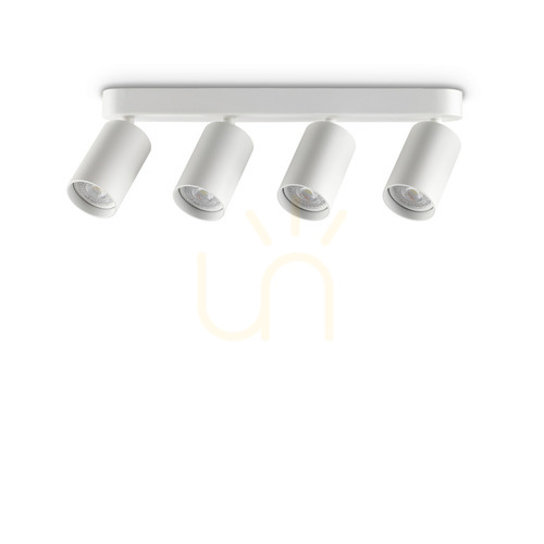 Prüfen Plafond Ideallux Dynamite 371337 weiß 4x GU10 Ø38,5 cm