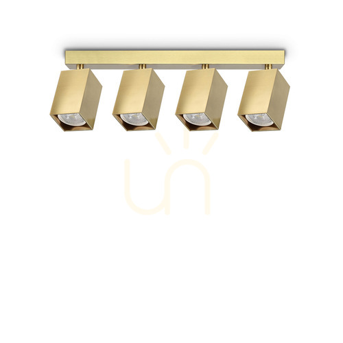 Prüfen Plafond Ideallux Dynamite Messing 4-flammig Ø38,5 cm GU10 371375