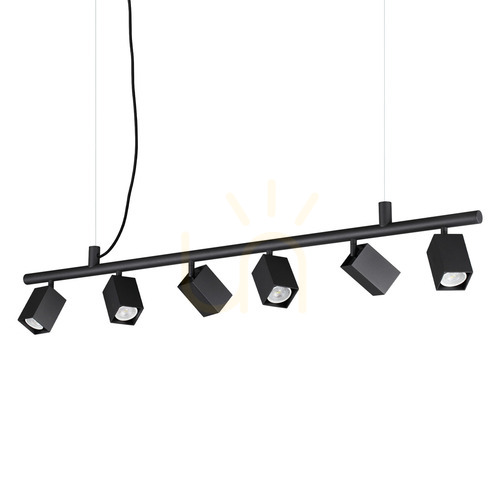 Prüfen Pendelleuchte Ideallux Dynamite 6-flammig schwarz Ø115,5 cm 371412
