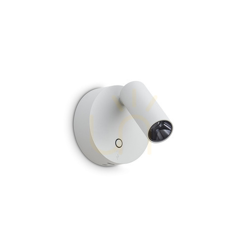 Prüfen Wandleuchte Ideallux ELF 347479 weiß LED 3W rund Ø8,5 cm