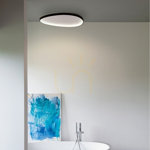 Prüfen Plafond Ideallux Gemini 372044 LED schwarz 42,5 cm 24W 4000K