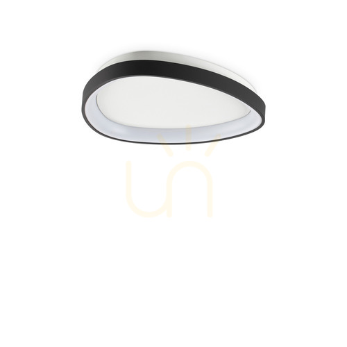 Prüfen Plafond Ideallux Gemini 372044 LED schwarz 42,5 cm 24W 4000K