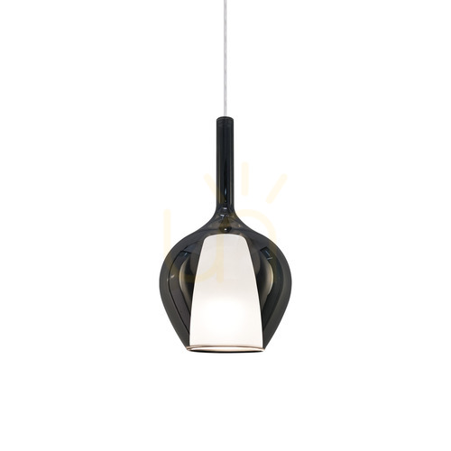Prüfen Pendelleuchte Ideallux Kalique getöntes Glas chrom Ø18 cm 359861