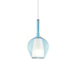 Pendelleuchte Ideallux KALIQUE blau Ø18 cm E27 359960 small 0