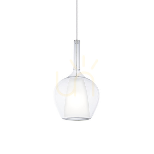 Prüfen Pendelleuchte Ideallux Kalique transparent Chrom Ø18 cm E27 359939