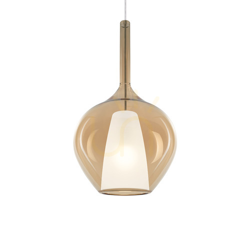 Prüfen Pendelleuchte Ideallux Kalique Amber Glas E27 Ø28 cm 359526