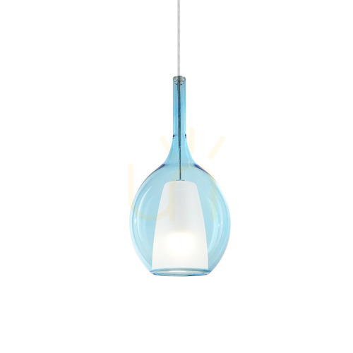 Prüfen Pendelleuchte Ideallux Kalique blau Ø18 cm E27 360041