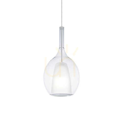 Prüfen Pendelleuchte Ideallux Kalique transparent Glas E27 Ø18 cm 360034