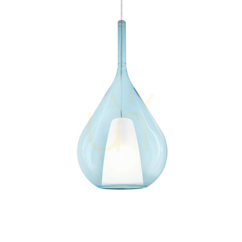 Prüfen Pendelleuchte Ideallux Kalique blau Ø28 cm E27 359816
