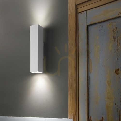 Prüfen Wandleuchte Ideallux LOOK 370194 weiß GU10 2-flammig Up & Down Aluminium Ø6 cm