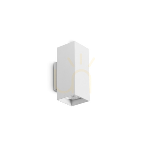 Prüfen Wandleuchte Ideallux LOOK 370194 weiß GU10 2-flammig Up & Down Aluminium Ø6 cm