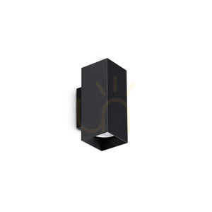 Wandleuchte Ideallux LOOK 353937 schwarz 2-flammig GU10 Aluminium Glas 15 cm small 0
