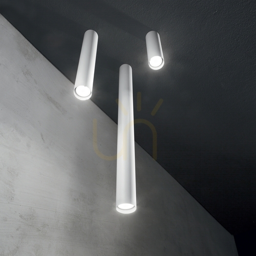 Prüfen Plafond Ideallux LOOK Messing GU10 1-flammig Ø6x40 cm 353838