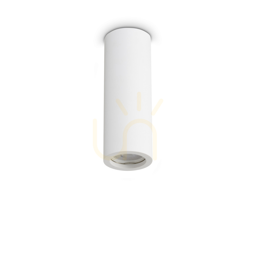 Prüfen Plafond Ideallux Look GU10 Gips Aluminium rund Ø7x20 cm 355740 Plafond Ideallux Look GU10 Gips Aluminium rund Ø7x20 cm 355740