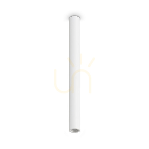 Prüfen Plafond Ideallux LOOK 355757 GU10 1-flammig zylindrisch Gips Aluminium 7x75 cm