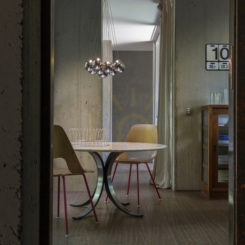 Prüfen Pendelleuchte Ideallux MAPA Silber 220 cm 372693