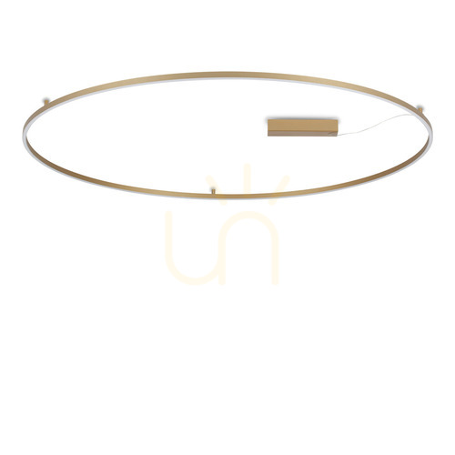 Prüfen Plafond Ideallux Oracle Slim Messing LED 3000K 150 cm 370330