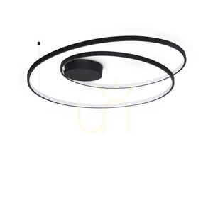Plafond Ideallux OZ 365053 schwarz LED 52W 3000K Ø80 cm small 0