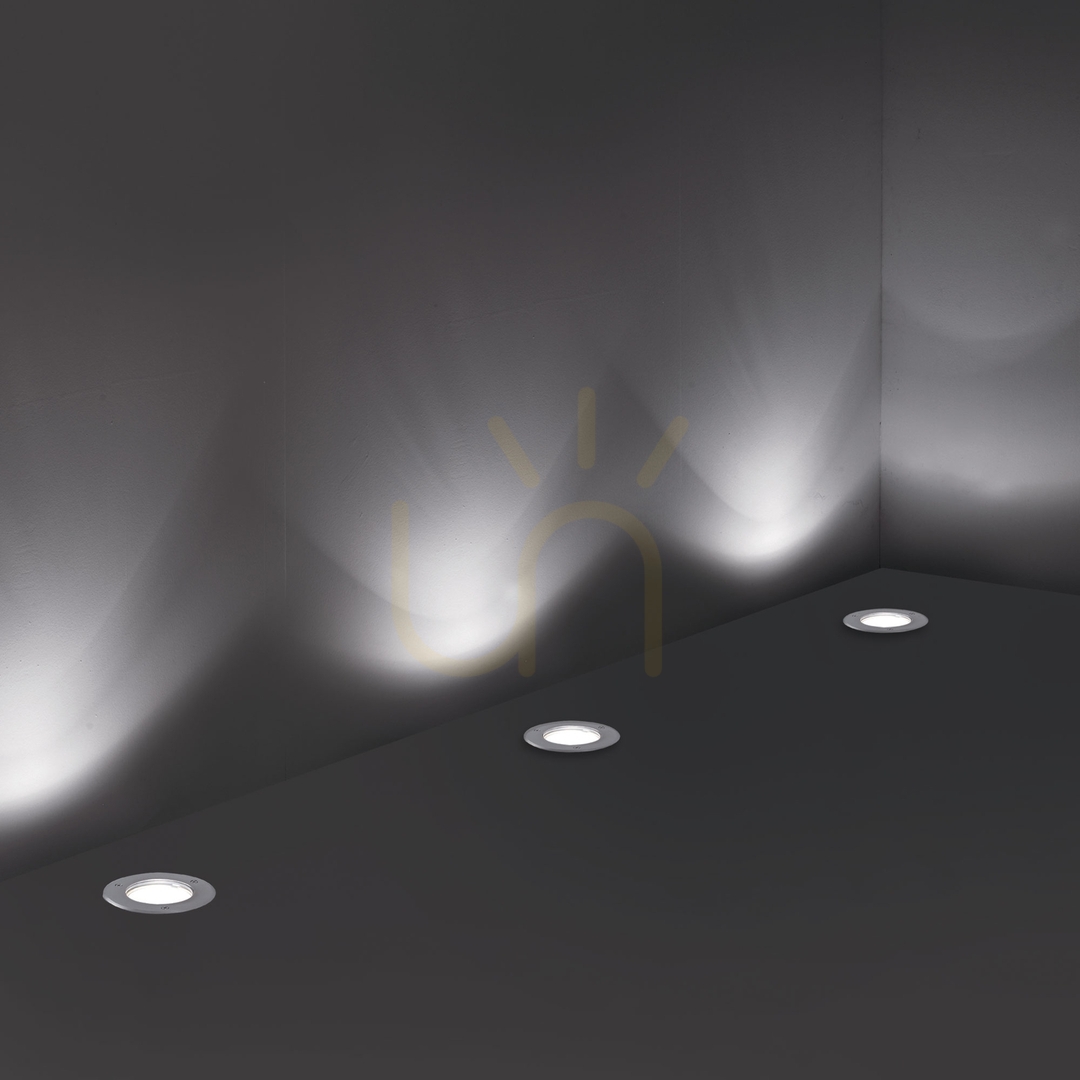 Aussicht Einbauleuchte Ideallux PARK silber rund GU10 IP67 10,5 cm 351797 Einbauleuchte Ideallux PARK silber rund GU10 IP67 10,5 cm 351797