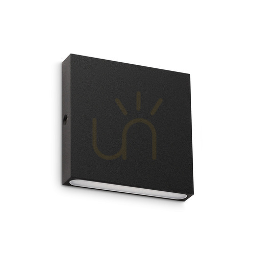 Prüfen Außenwandleuchte Ideallux POST-IT schwarz rund Ø8 cm IP65 LED 3W 335919
