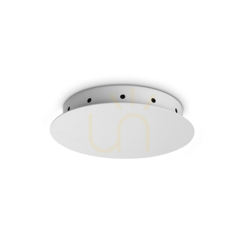 Prüfen Deckenbaldachin Ideallux Rosone weiß Aluminium Ø18 cm 370729