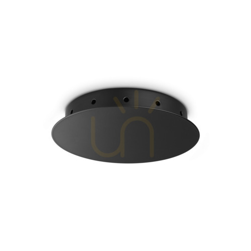 Prüfen Deckenrosette Ideallux Rosone schwarz Ø18 cm Aluminium 370767