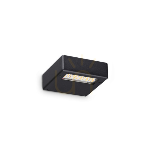 Prüfen Wandleuchte Ideallux TAB 369167 schwarz LED 24W rund Ø10 cm Aluminium