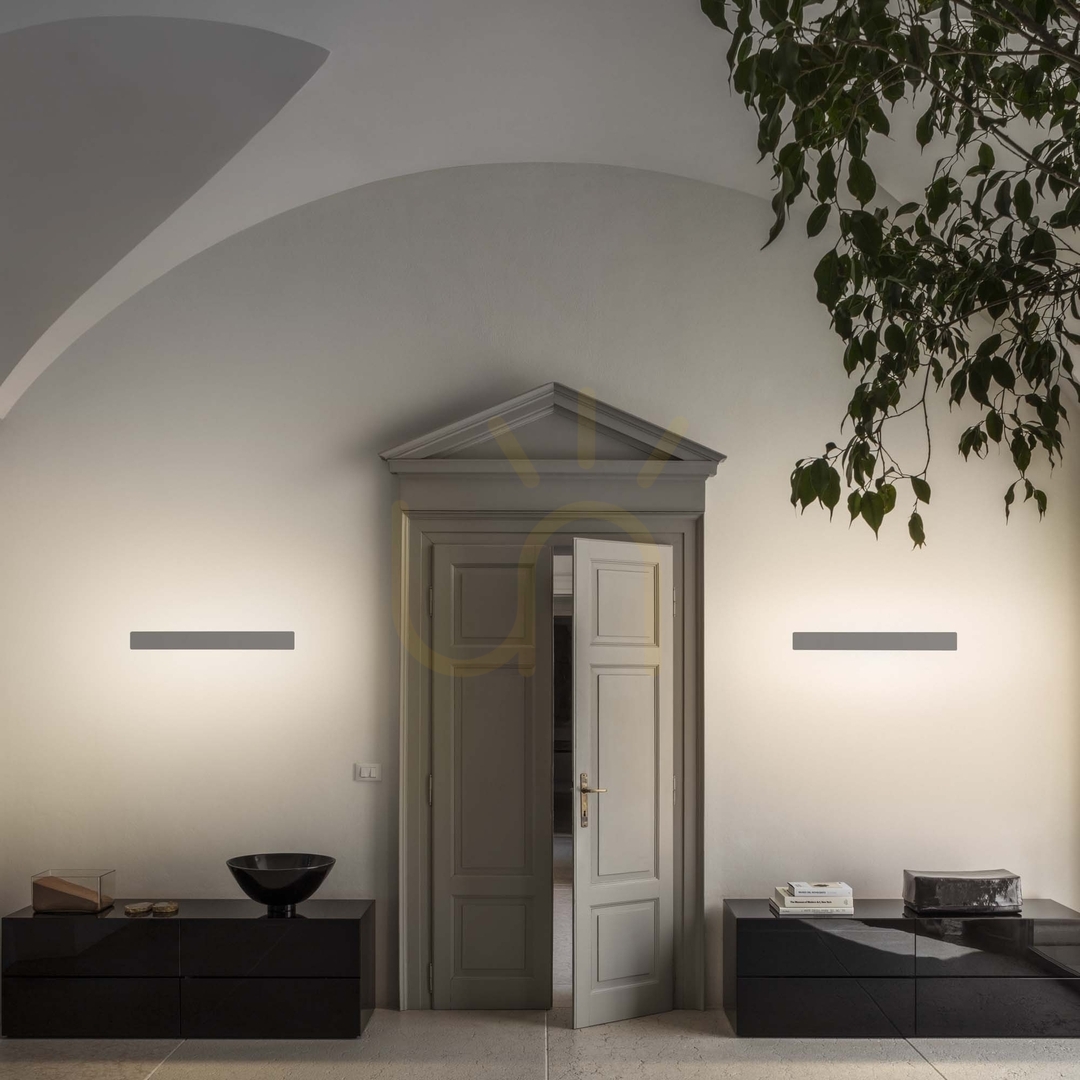 Aussicht Wandleuchte Ideallux Zig Zag Beton 75 cm LED 3000K 356693 Wandleuchte Ideallux Zig Zag Beton 75 cm LED 3000K 356693
