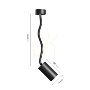 Variosa Flexi Gu10 Base 230 V Ip20 55x100x410 Mm Schwarz Rund. 10 Variosa Flexi Gu10 Base 230 V Ip20 55x100x410 Mm Schwarz Rund. small 10