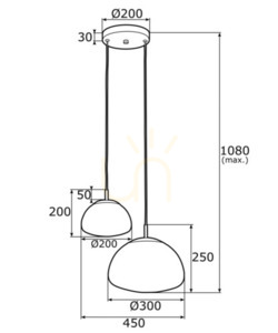 Pendelleuchte ARGON TRINI 902 weiß opal matt Messing 2-flammig Glas IP20 small 1